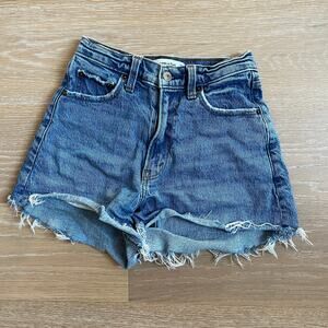 Abercrombie & Fitch The 90's Relaxed Cutoff High Rise Shorts Curve Love 0/25
